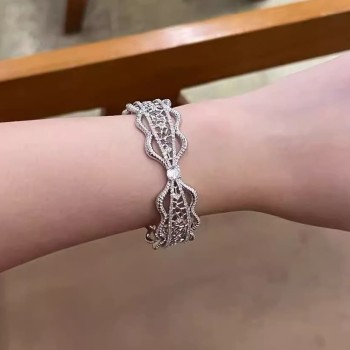 Ballet Series Silver Bracelet For Women Open Bracelet