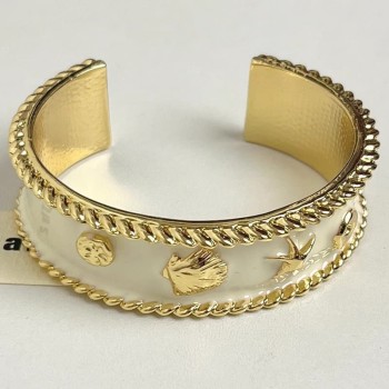 Retro Enamel Starfish Open Bracelet Women'S High-End Palace Style Bracelet