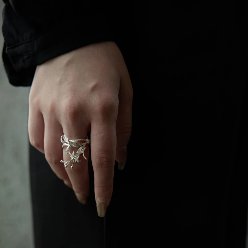 Silver Flower Core S930 Sterling Silver All-Match Flower Shape Open Ring For Women Silver Flower Core S930 Sterling Silver All-Match Flower Shape Open Ring For Women