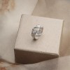 Vintage Gardenia Fiber Open Ring with Adjustable Ring Opening Vintage Gardenia Fiber Open Ring with Adjustable Ring Opening