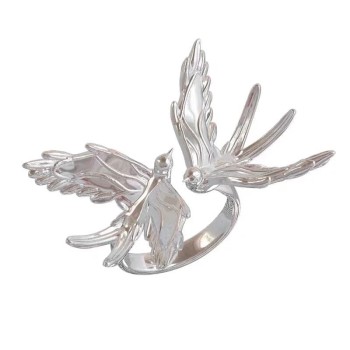 [Night Song] Ring Female Bird Adjustable Open Ring