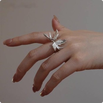 [Night Song] Ring Female Bird Adjustable Open Ring