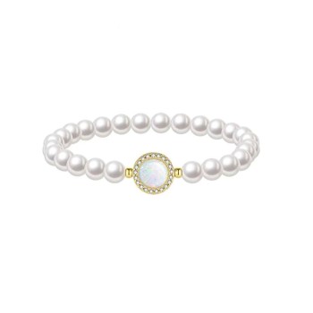 Garden Series Artificial Pearl Opal Bracelet For Women
