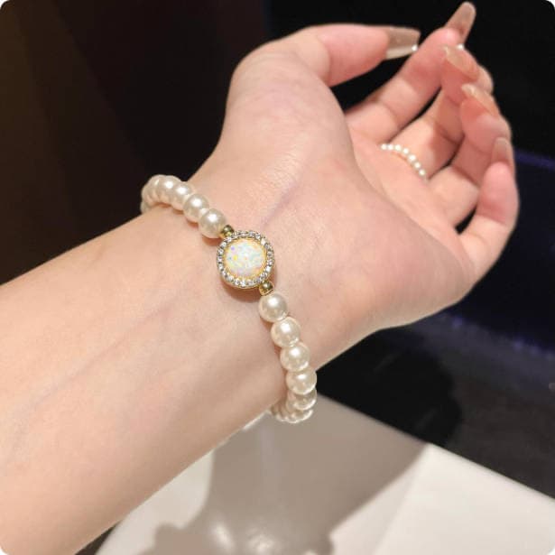 Garden Series Artificial Pearl Opal Bracelet For Women Garden Series Artificial Pearl Opal Bracelet For Women