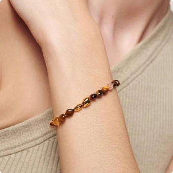 Caramel Gem Bracelet Tiger Eye Turquoise Bracelet