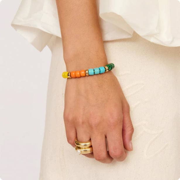 Women'S Colorful Beaded Bracelet Dopamine High-End Bracelet Women'S Colorful Beaded Bracelet Dopamine High-End Bracelet