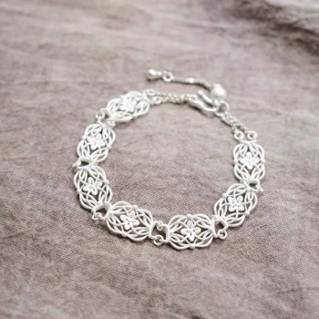 925 Silver Engraved Elegant Bracelet For Women
