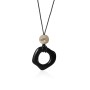 Black Rope Necklace Women'S Long Pendant Sweater Chain High-End Accessories