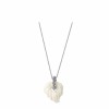 Muse White Enamel Goose Palm Leaf Large Necklace Women'S Pull-Out Adjustable Long Necklace Muse White Enamel Goose Palm Leaf Large Necklace Women'S Pull-Out Adjustable Long Necklace