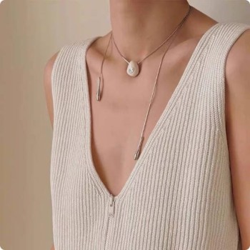 Water Drop Necklace Pull-Out To Adjust The Air Quality