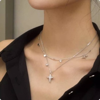 Women'S Star Necklace Pendant Clavicle Chain
