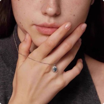 Original Blue Necklace Women'S Sweater Necklace Necklace Clavicle Necklace