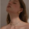 Star Language Button Maillard Clavicle Necklace